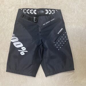 100% Black Kids MTB Shorts